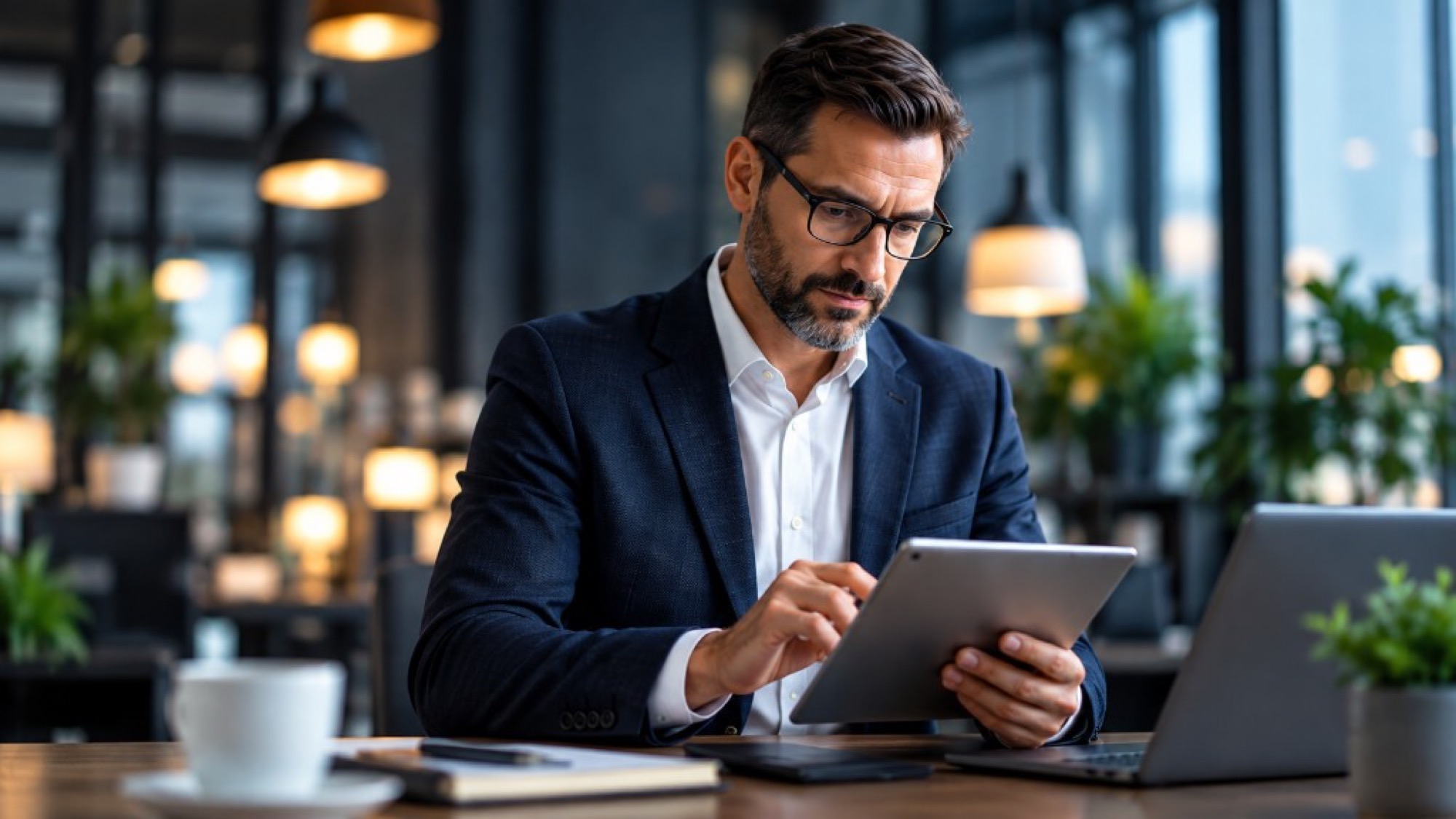 SEO specialist reviewing the growth strategy