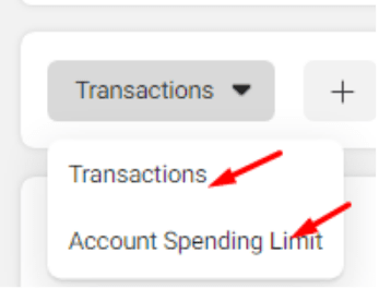 Account Spending Limit - Transactions