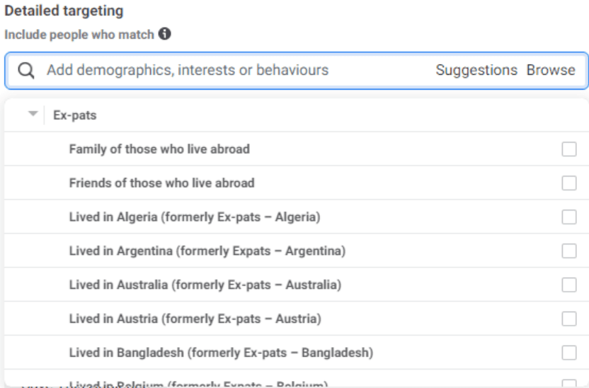 Detailed targeting