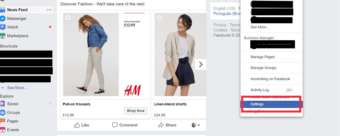 Create store addresses on Facebook