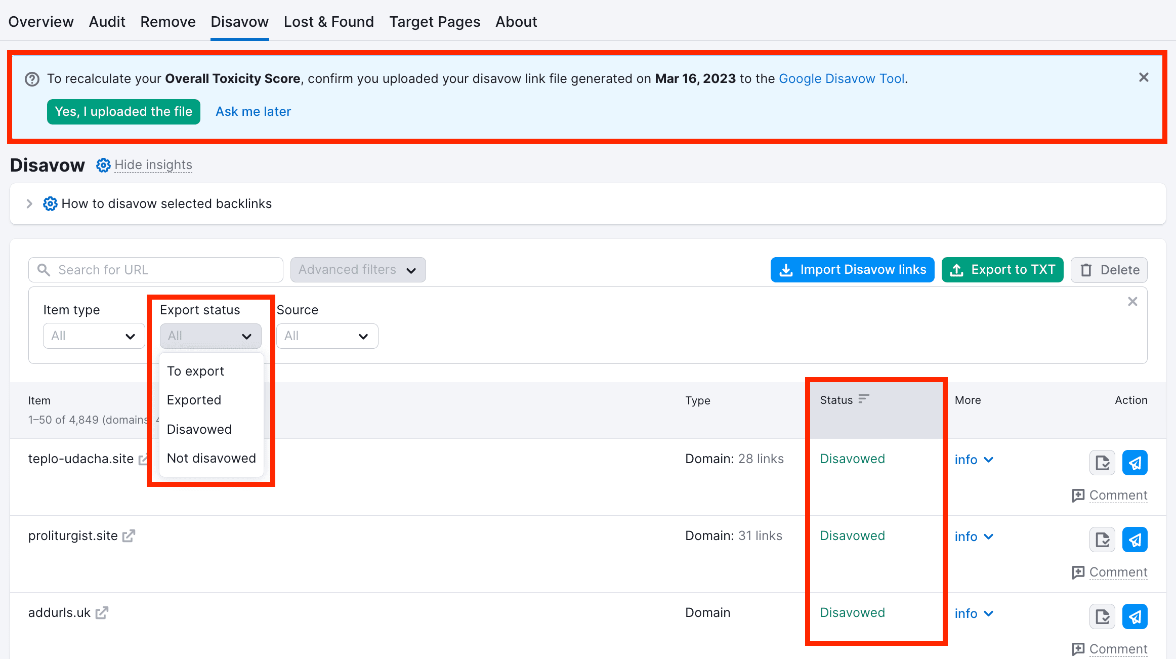 How to disavow malicious links