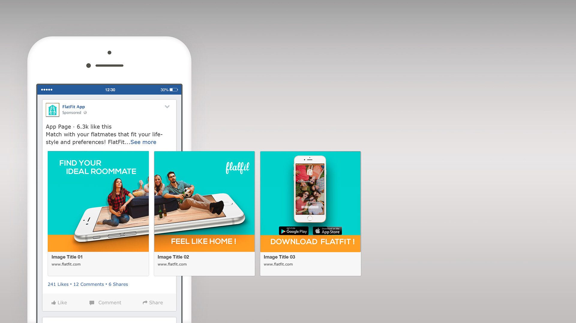 Places where the advertisement appears on Facebook