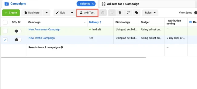 Run ad experiments